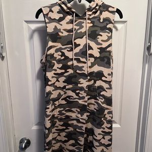 Camouflage , size L, cotton T-shirt dress